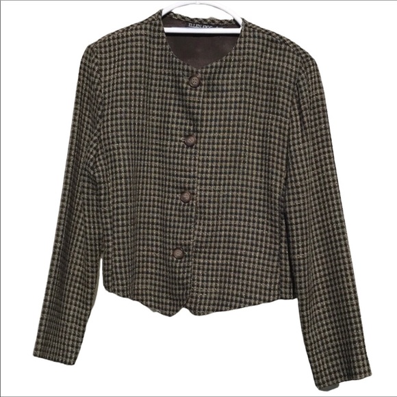 Ellen Figg Jackets & Blazers - Vintage Ellen Tracy Houndstooth Wool Jacket - Classic & Chic size 6